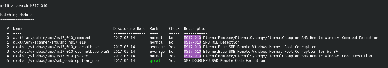 SearchingMetasploit