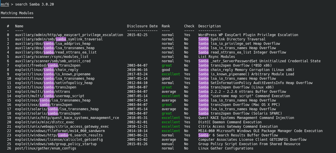 MetasploitSearch1