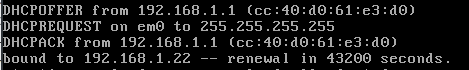 Machine DHCP